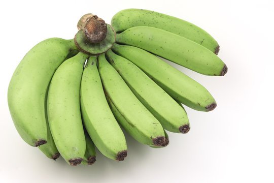Green unripe banana