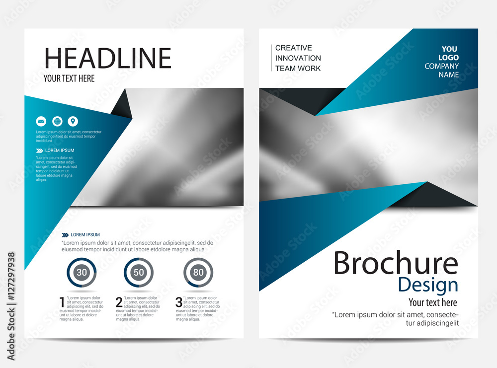 Canvas Prints brochure template flyer design vector background, annual report layout design template