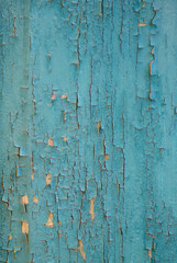 Old dried cracked green paint