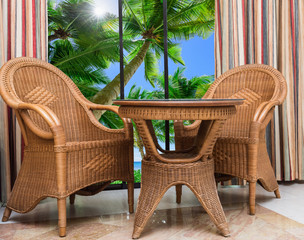 rattan furniture interior room