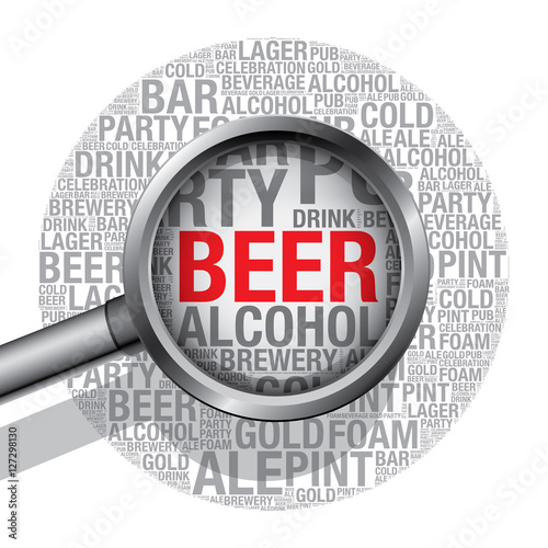 "Beer word cloud design concept vector illustration" Stock image and