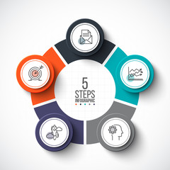 Vector infographic design template.