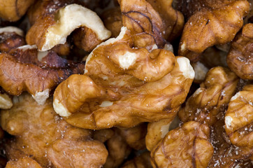 Walnut background macro