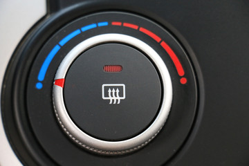 Car heater button