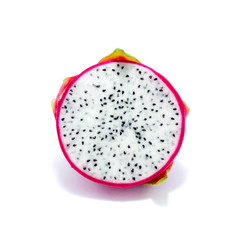 Dragon fruit on white background