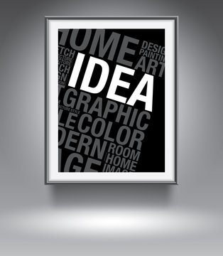Frame with Idea word cloud vector home design concept