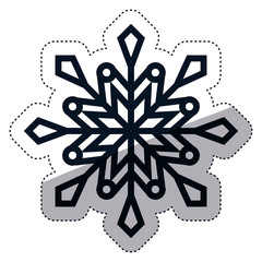 Snowflake icon. Christmas season decoration and celebration theme. Isolated design. Vector illustration