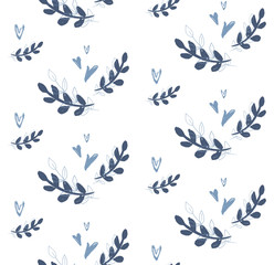 Fototapeta na wymiar Hand drawn seamless pattern. Repetition background for textiles, packing, wrapping paper or wallpapers. Isolated vector illustration.