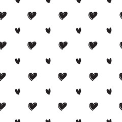 Hand drawn seamless pattern. Repetition background for textiles, packing, wrapping paper or wallpapers. Isolated vector illustration.