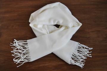White winter scarf