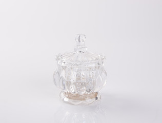 jar or crystal jar on the background.