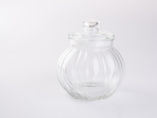 jar or crystal jar on the background.