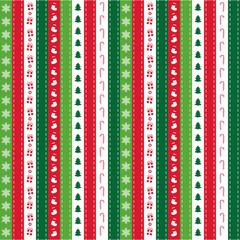 Christmas stripe pattern template - green and red design