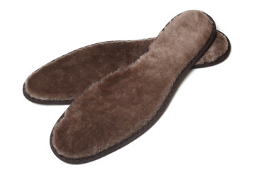 Fur insoles for shoes
