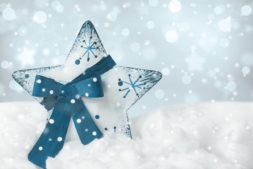 blauer Weihnachtsstern