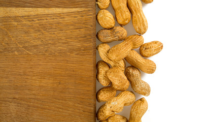 peanuts on white background