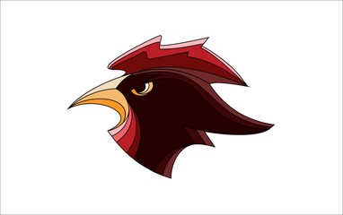 Красный петух/Red Cock. Стилизованное изображение головы красного петуха, символа 2017 года.