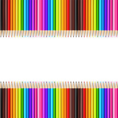Abstract backgroud color pencil on white background with vector