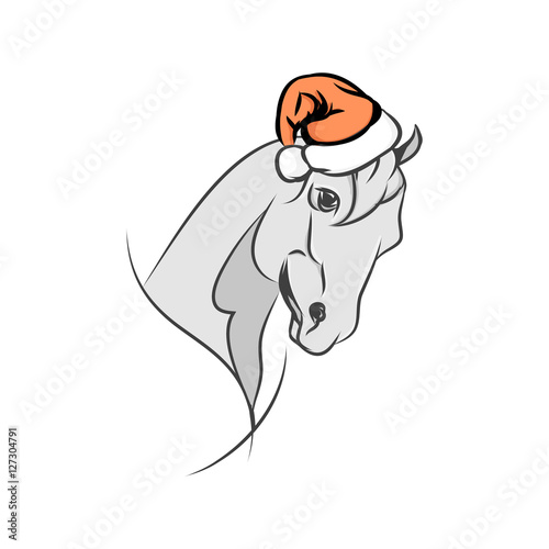 " Horse in Santa hat" Stockfotos und lizenzfreie Vektoren auf Fotolia