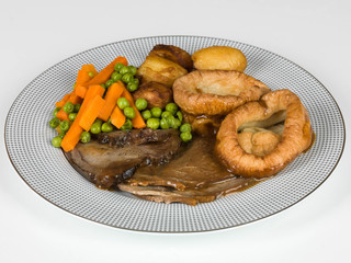 Traditional English Roast Beef Lunch