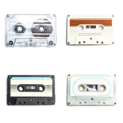 Collection of retro audio tapes