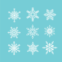 Naklejka na ściany i meble Vector of Snowflake for winter design and decoration