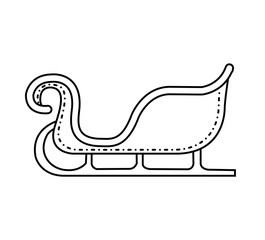 merry christmas card with carriage santa vector illustration design