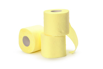 toilet paper isolated on white background