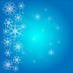 Christmas paper snowflakes card