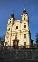 Fototapeta na wymiar Pilgrimage cathedral of Virgin Mary in Frydek-Mistek. Czech republic