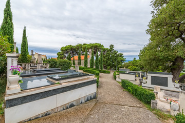 Graveyard in Tucepi Croatia