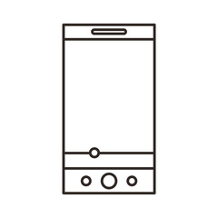 smartphone technology line icon vector illustration design
