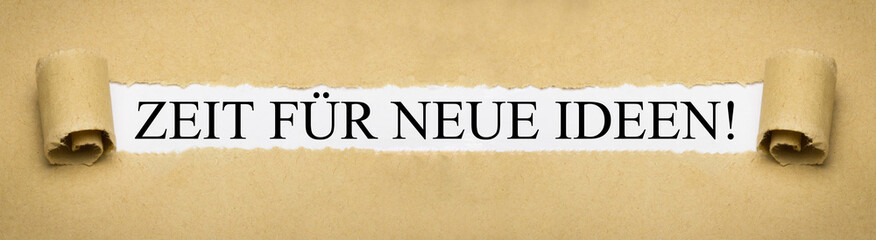 Zeit für neue Ideen! auf Papier