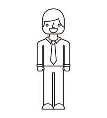 businessman avatar line icon vector illustration design