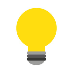 bulb light flat icon vector illustration design