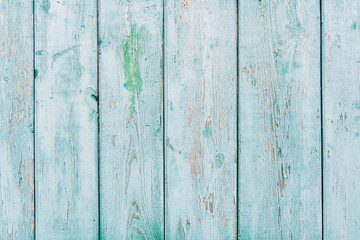 Fototapeta na wymiar Vintage blue wood background with peeling paint