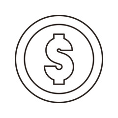 coin money isolated icon vector illustration design