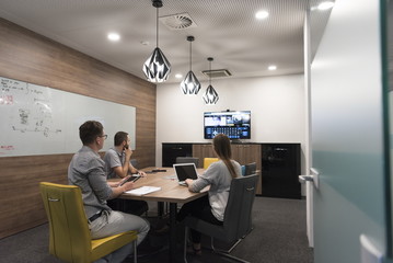 team meeting and brainstorming