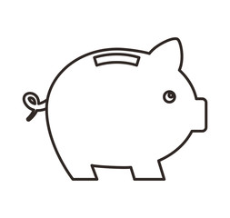 piggy savings isolated icon vector illustration design