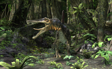 3D Rendering Dinosaur Spinosaurus