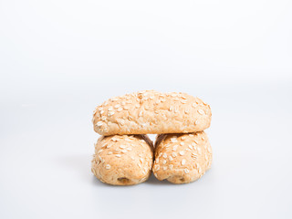 bread or oat bread on the background.