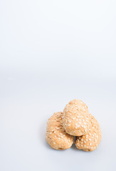 bread or oat bread on the background.