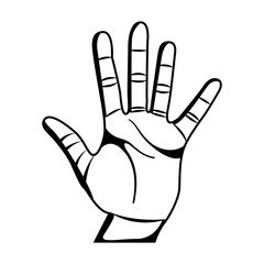 hand human symbol isolated icon vector illustration design