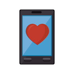 smartphone heart medicine online vector illustration eps 10