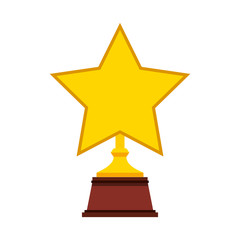 trophy winner award isolated icon vector illustration design