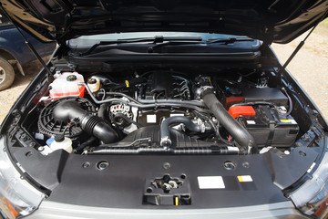 Modern car's engine.