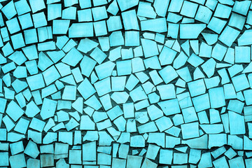 Texture of blue asymmetric decorative tiles