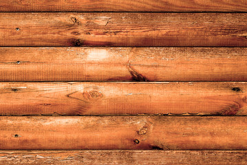 Log house cherry wood with hammered a nails texture