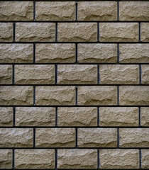 Texture of grey decorative tiles in form of brick
