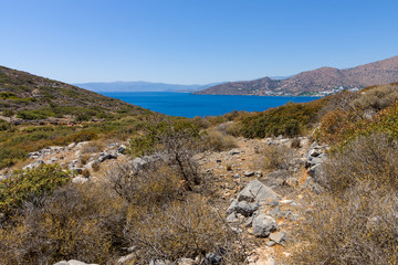 Fototapeta na wymiar The natural landscape of the peninsula Kalydon. Crete. Greece.
